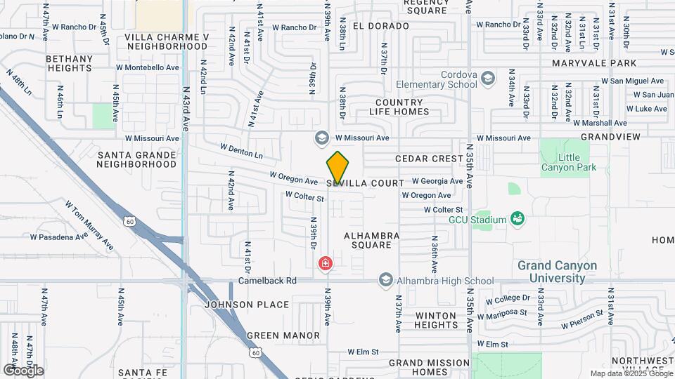 3843 W Oregon Ave Map and Location Details