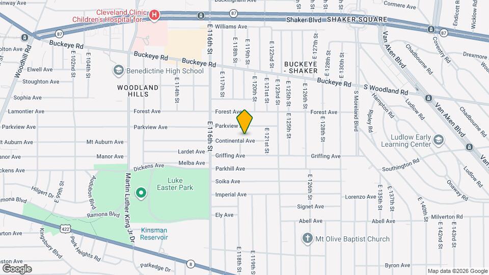 11907 Continental Ave Mapa y Detalles de la Ubicación