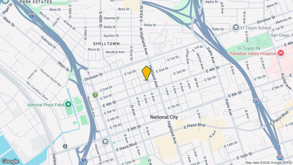 631 E 3rd St Map and Location Details