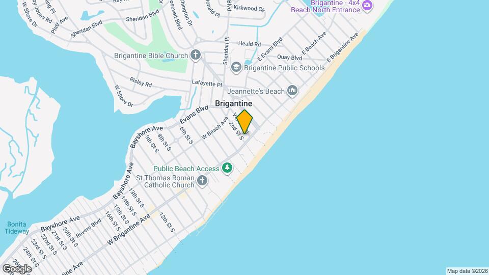 111 W Brigantine Ave, Unit Unit 2 Map and Location Details