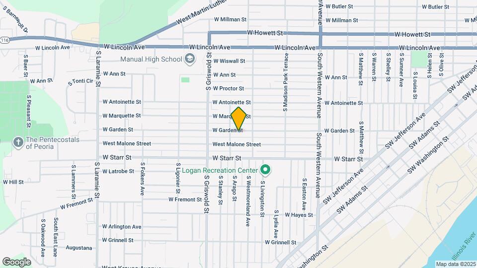 2320 W Garden St Map and Location Details
