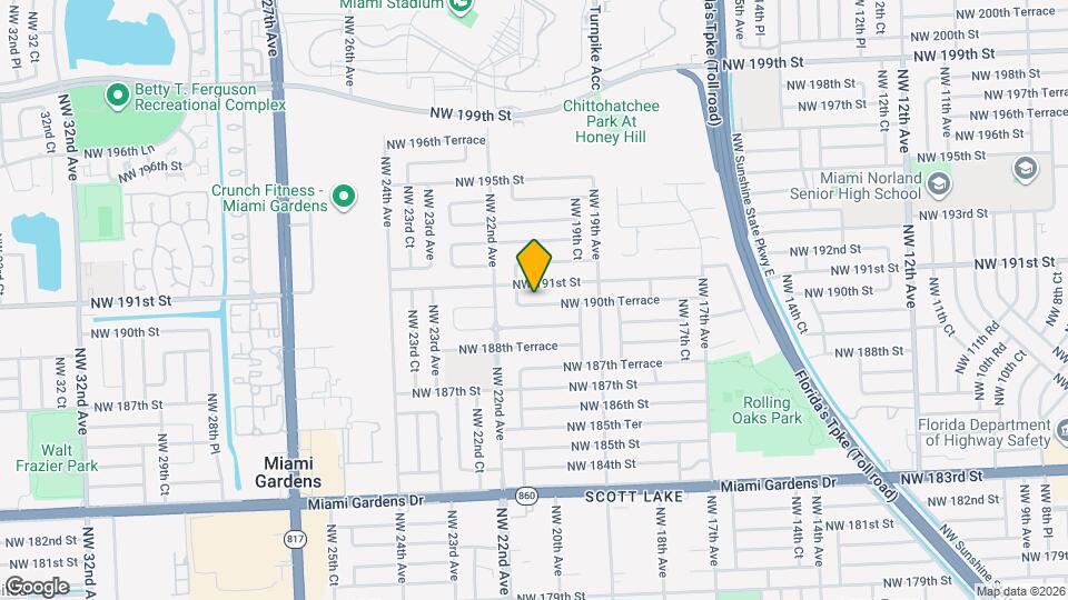 2041 NW 190th Terrace Map and Location Details