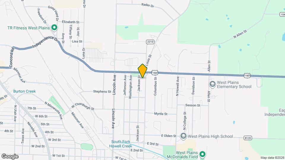 1263 St Louis St Map and Location Details