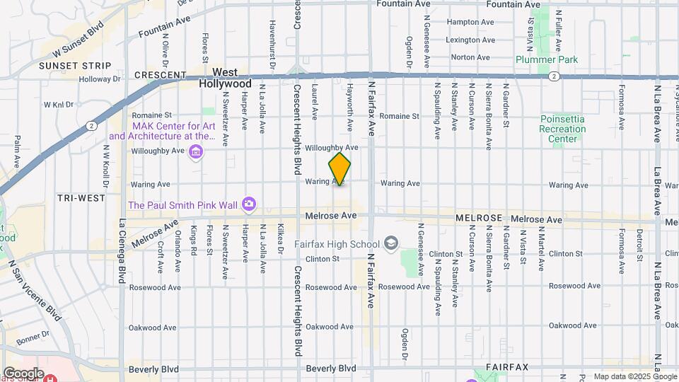 740 N Edinburgh Ave Map and Location Details