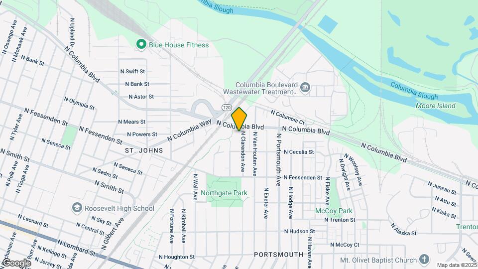 9817 N Clarendon Ave Map and Location Details