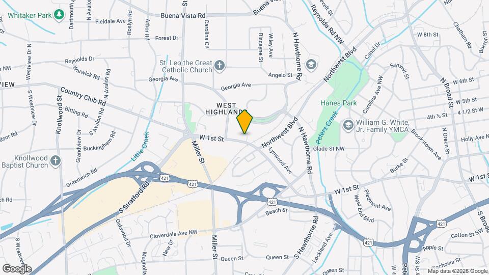 1831 W 1st St Map and Location Details