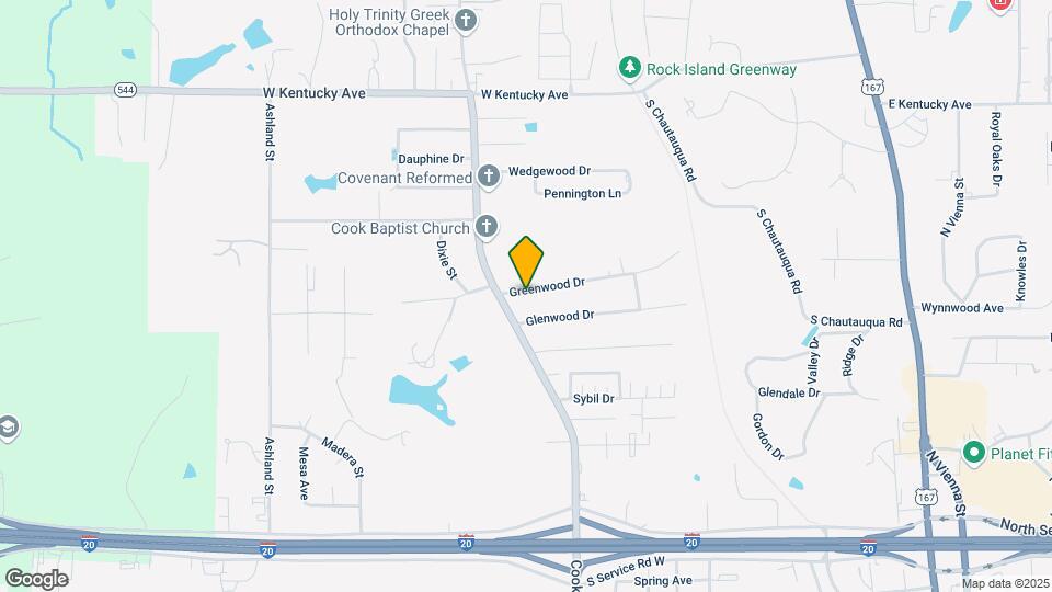 1305 Greenwood Dr Map and Location Details