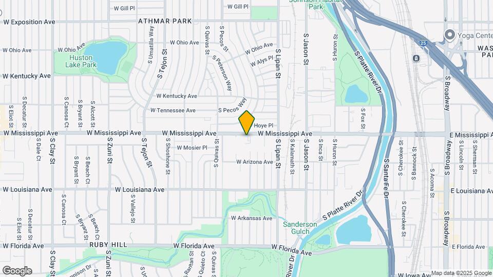 1400 W Mississippi Ave Map and Location Details