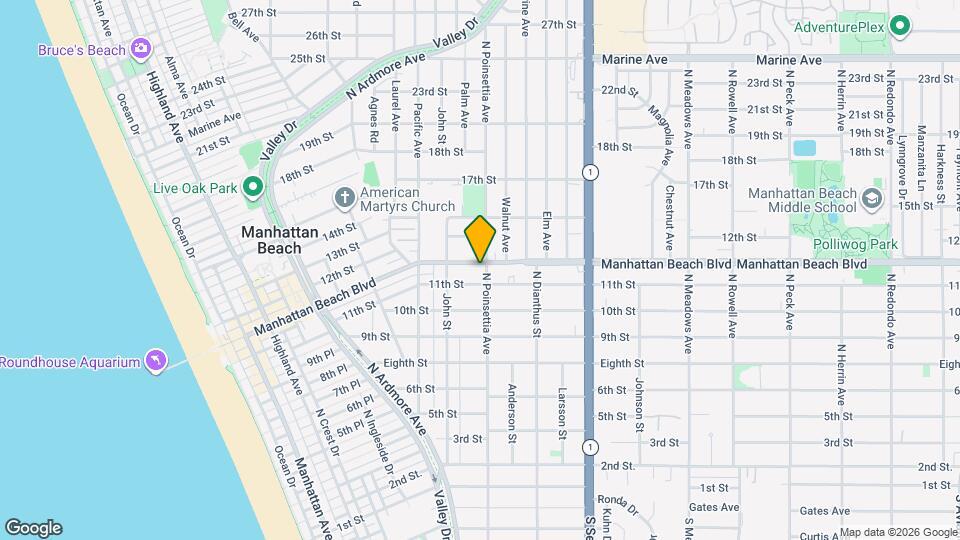 876 Manhattan Beach Blvd Map and Location Details