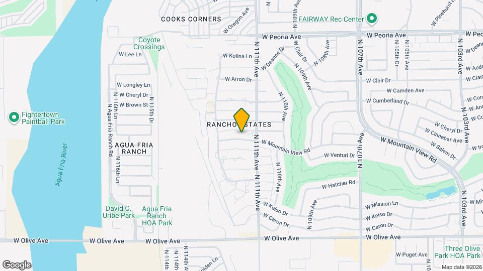 11118 W Mountain View Rd Map and Location Details