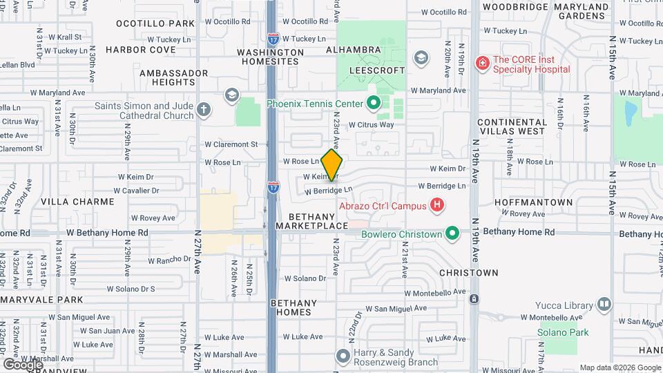 2302 W Berridge Ln Map and Location Details