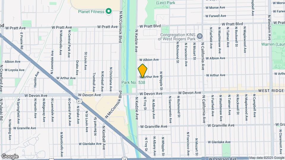 6450 N Troy St Map and Location Details