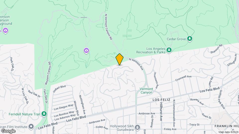 2700 Glendower Ave Mapa y Detalles de la Ubicación