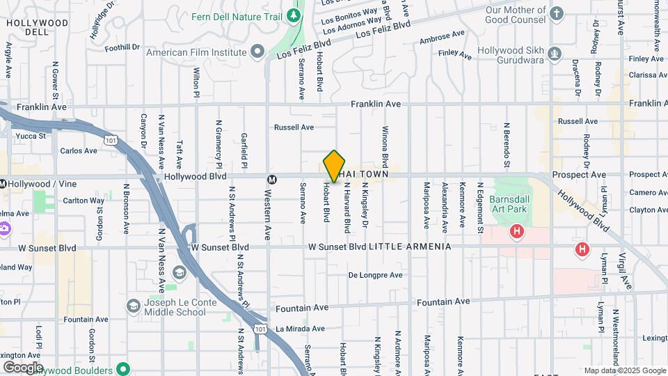 1640 N Hobart Blvd Map and Location Details