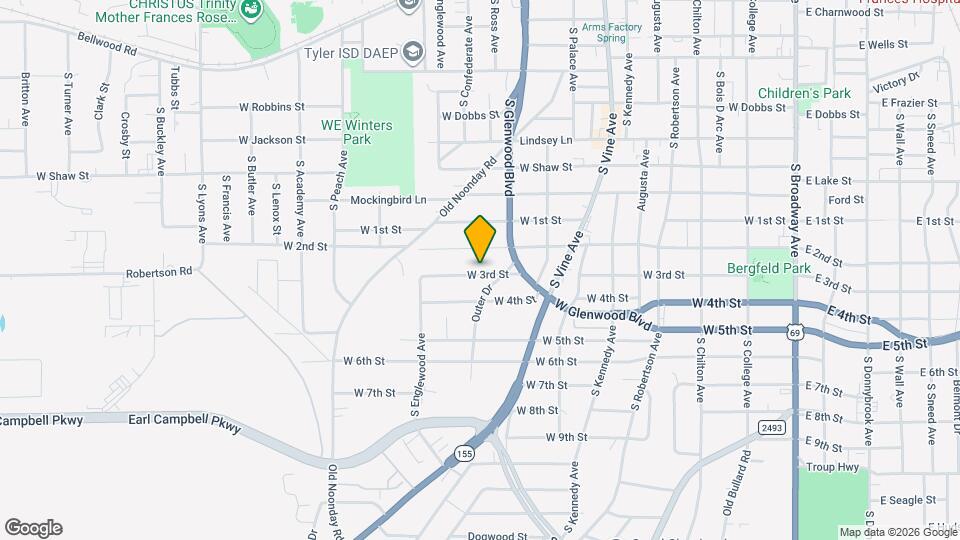 1211 W 3rd St Map and Location Details