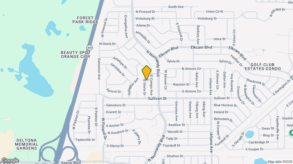 2065 E Gloria Dr Map and Location Details