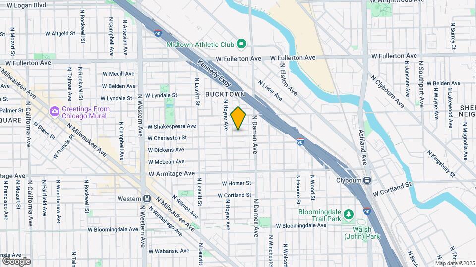 2036 W Charleston St, Unit 1F Map and Location Details