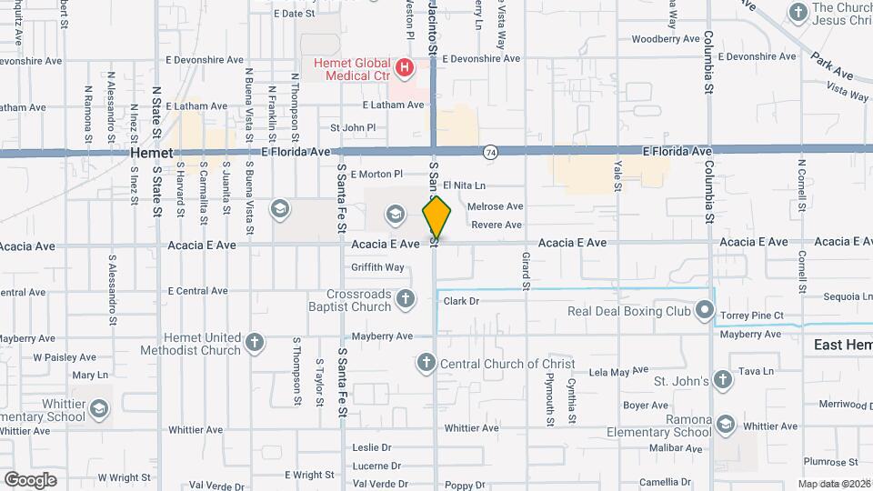 26072 S San Jacinto St Map and Location Details