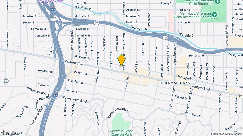 14900 Moorpark Street Mapa y Detalles de la Ubicación