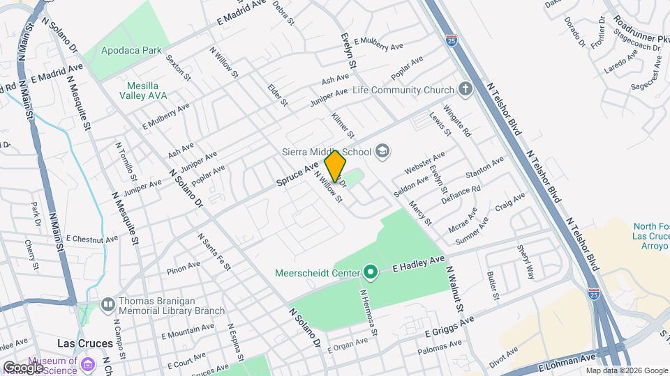 1234 N Willow St Map and Location Details