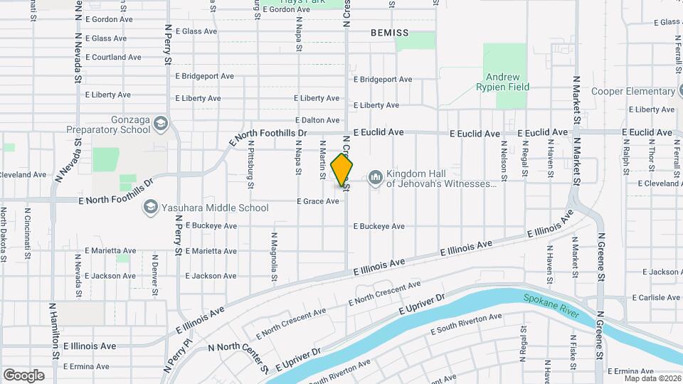 2807 N Crestline St Map and Location Details