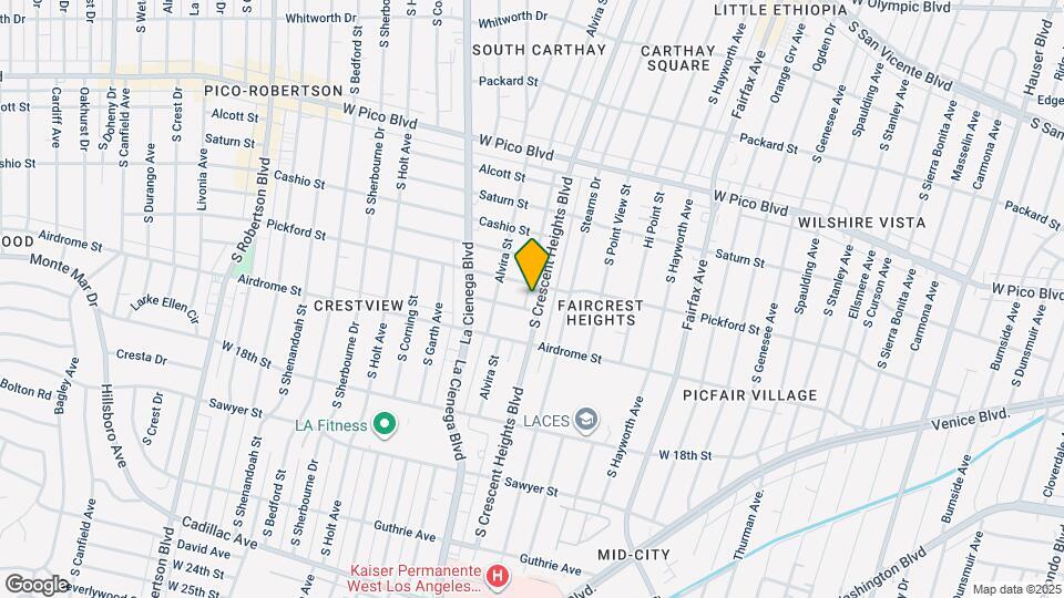 1615 S Crescent Heights Blvd Map and Location Details
