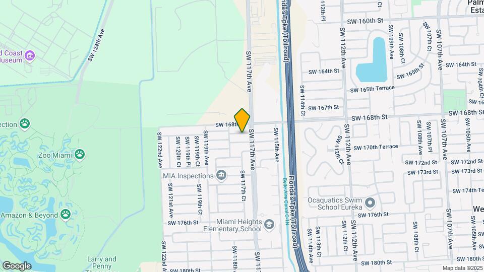 11722 SW 168th Terrace Map and Location Details
