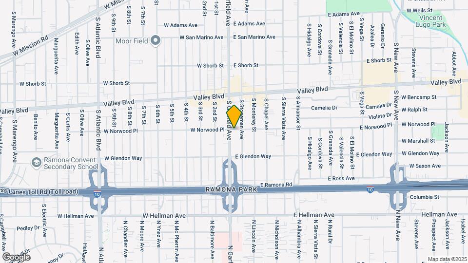 1612 S Garfield Ave Mapa y Detalles de la Ubicación