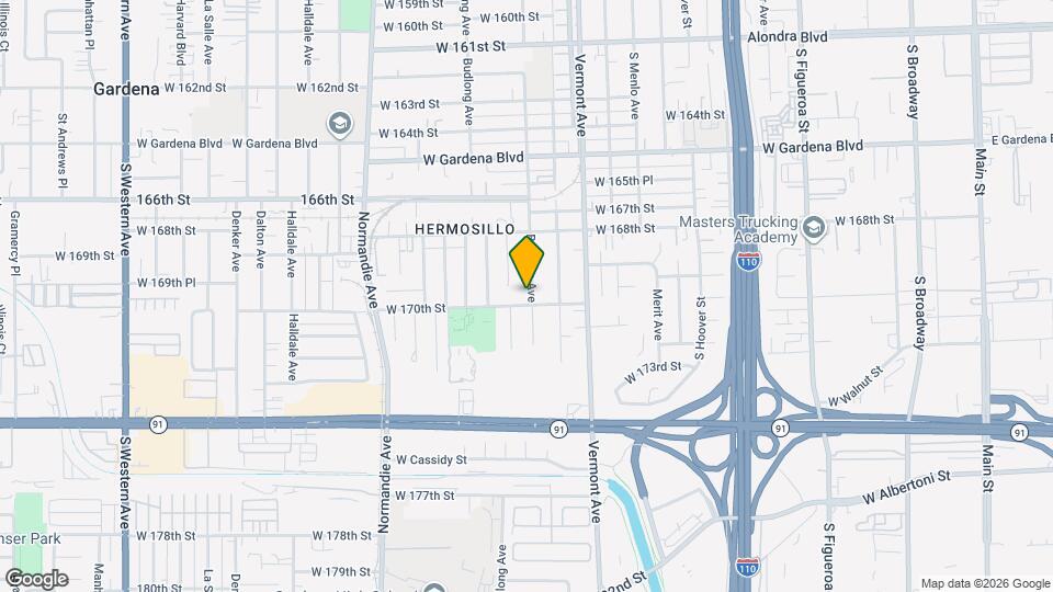 16931 S Berendo Ave Mapa y Detalles de la Ubicación