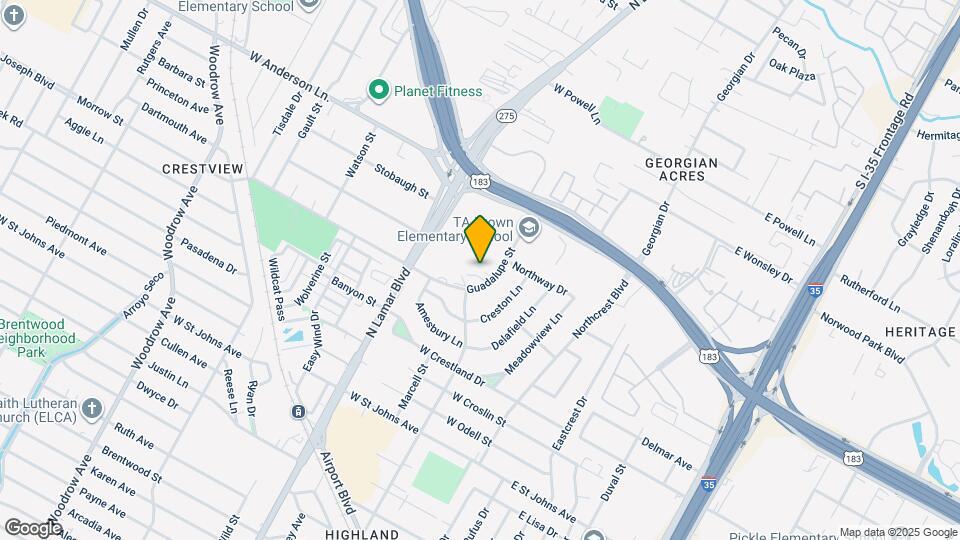 7640 Guadalupe St Map and Location Details