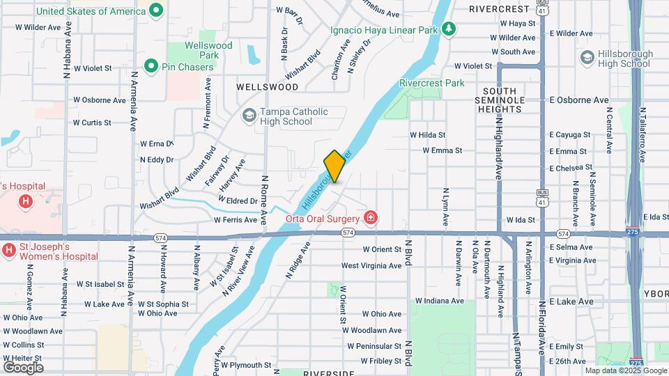 4124 N Riverside Dr Map and Location Details