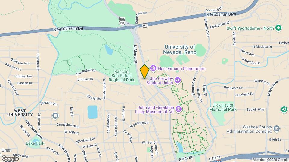 1617 N Virginia St Map and Location Details