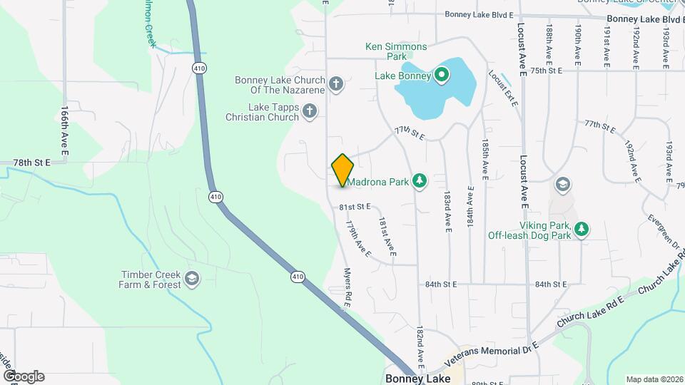17805 80th Street Ct E Map and Location Details