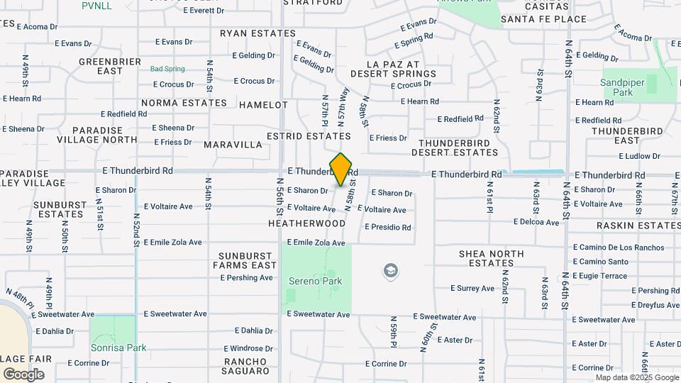 13627 N 57th Pl Map and Location Details
