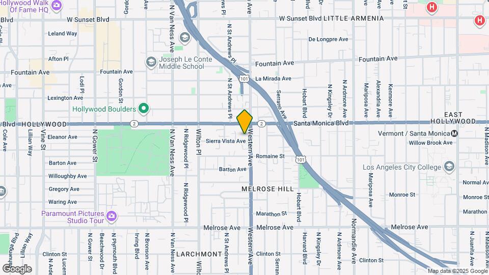5407 Sierra Vista Ave Map and Location Details