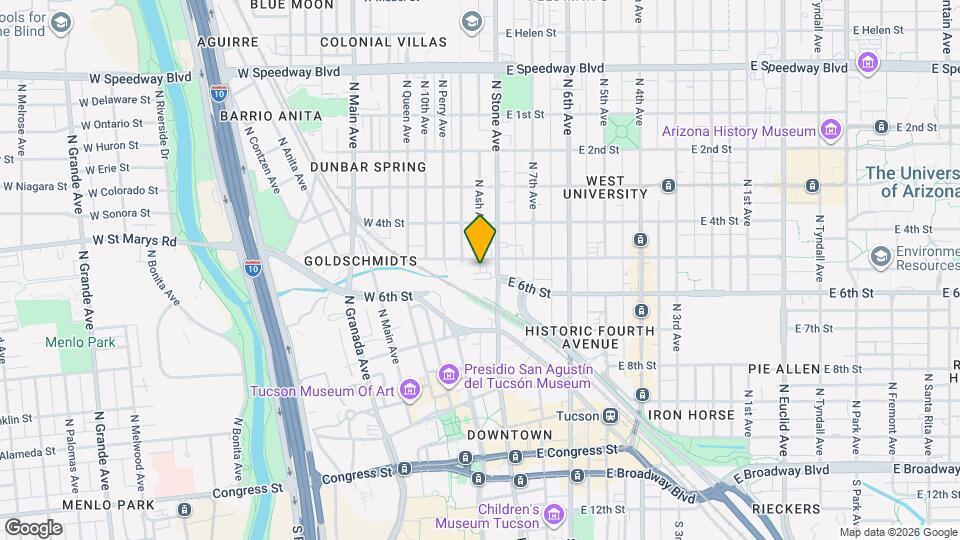 538 N Ash Ave Map and Location Details