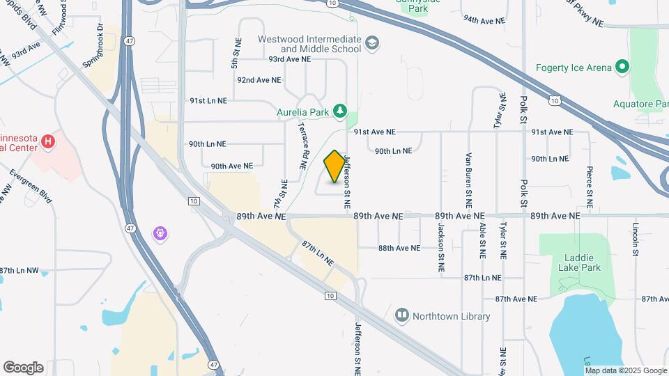 345 89th Ln NE Map and Location Details