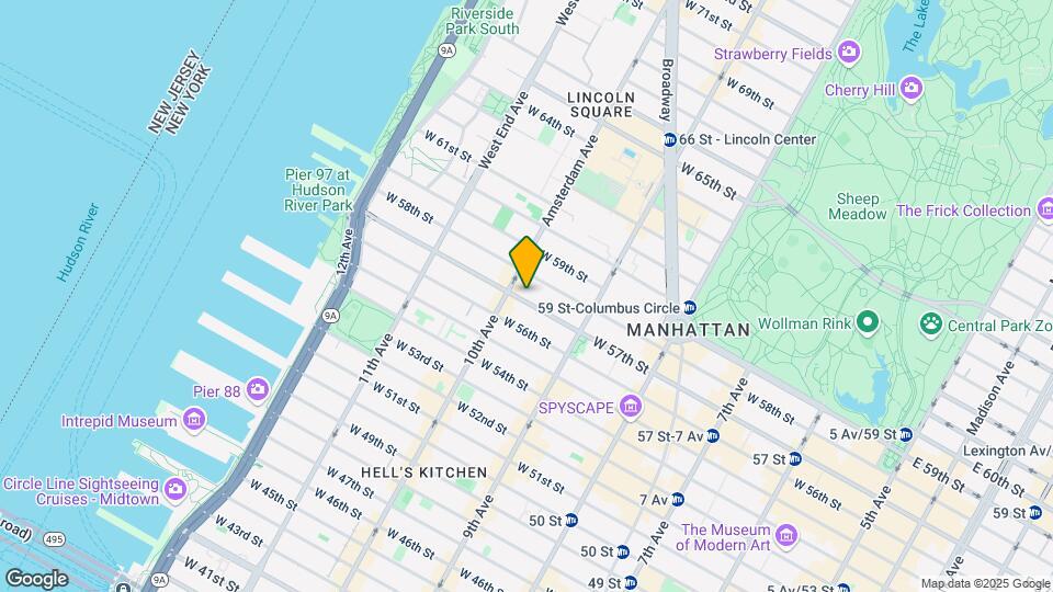 463 W 57th St Map and Location Details