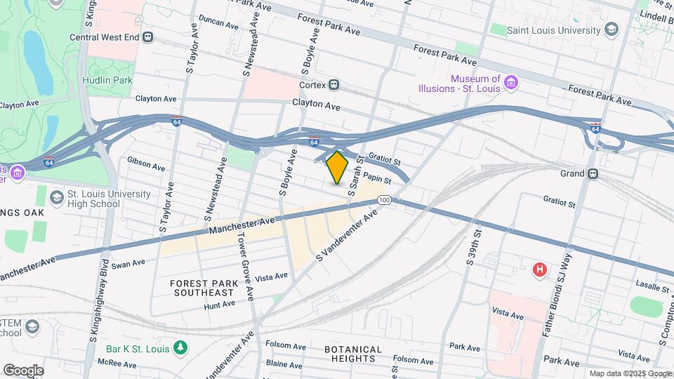 4125 Chouteau Ave Map and Location Details