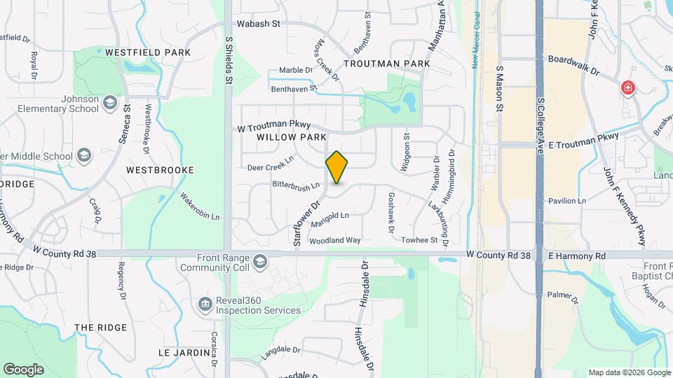 Beautiful 4 Bed, 2 Bath House in SW Fort Collins! Map and Location Details