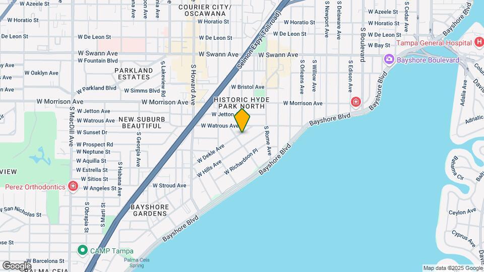 1914 W Dekle Ave Mapa y Detalles de la Ubicación