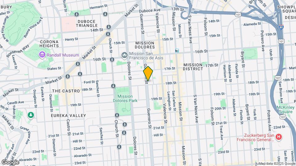 597 Guerrero St Mapa y Detalles de la Ubicación