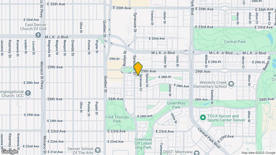 7721 E 28th Pl Map and Location Details