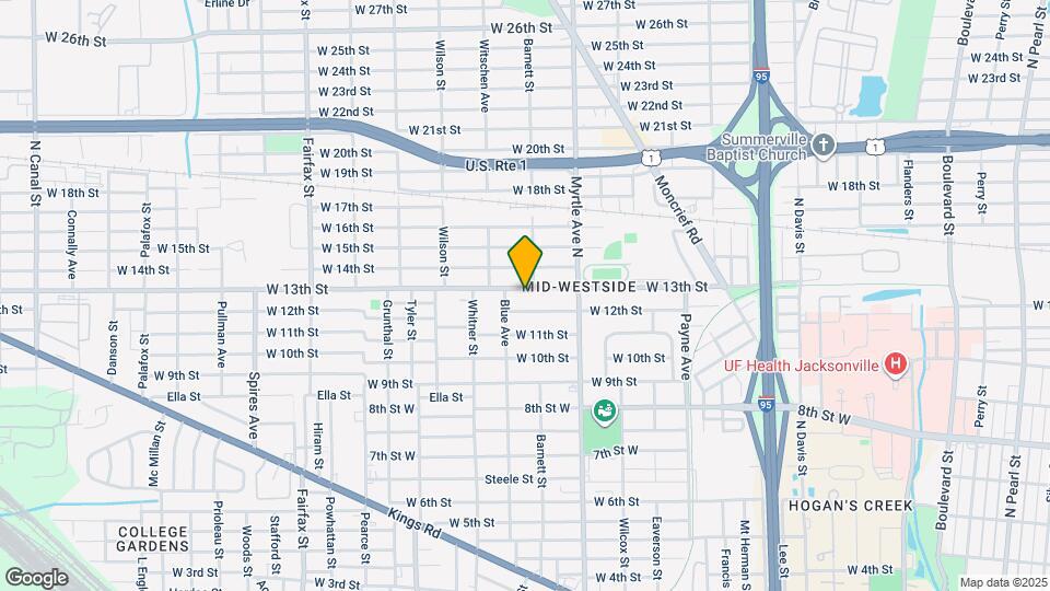 1416 W 13th St Map and Location Details