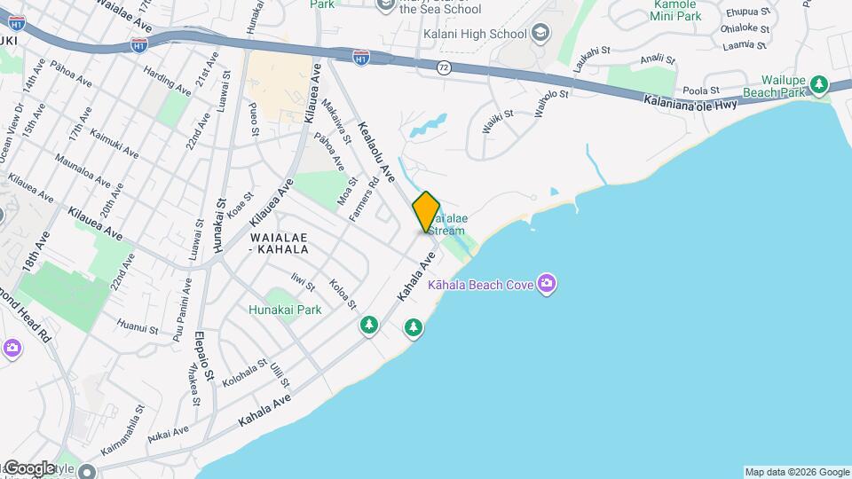 814 Kealaolu Ave Map and Location Details