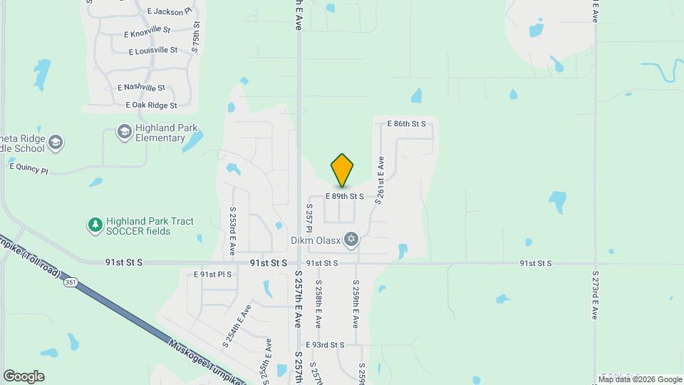 25913 E 89th St S Map and Location Details