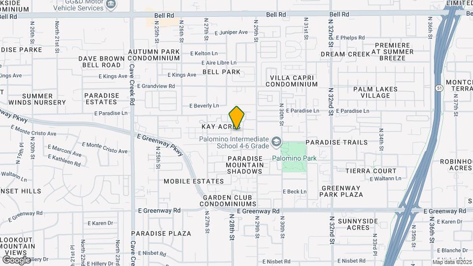 2807 E Monte Cristo Ave Map and Location Details