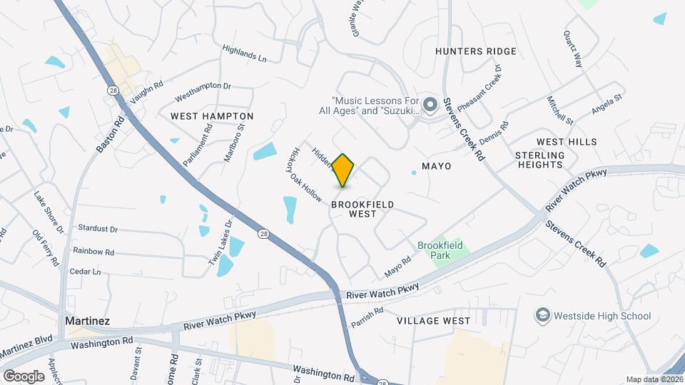 832 Brookfield Pkwy Map and Location Details