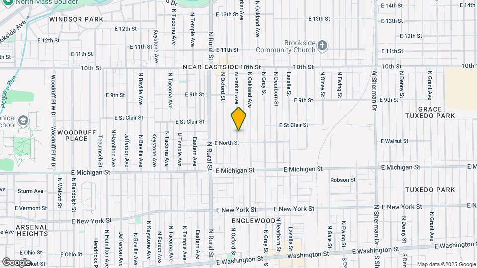 623 N Parker Ave Map and Location Details