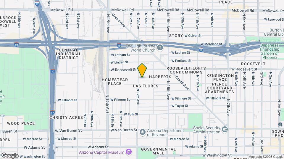 1637 W Garfield St Map and Location Details